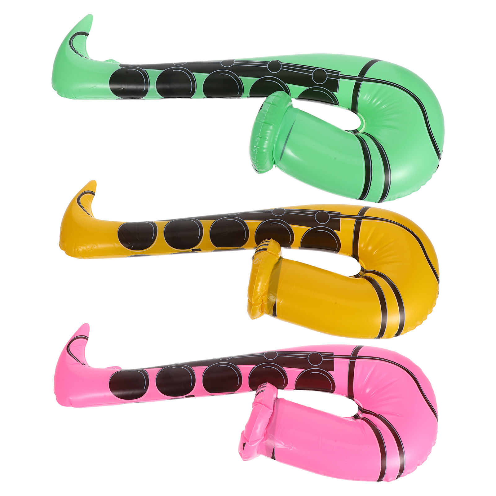 Musical Instrument Photo - 3Pcs Inflatable Saxophone Balloons Lively Musical