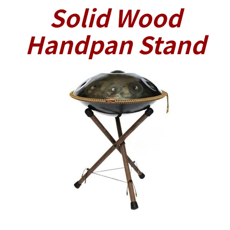 Musical Instrument Triangle - Solid Wood Handpan Stand Handmade Adjustable