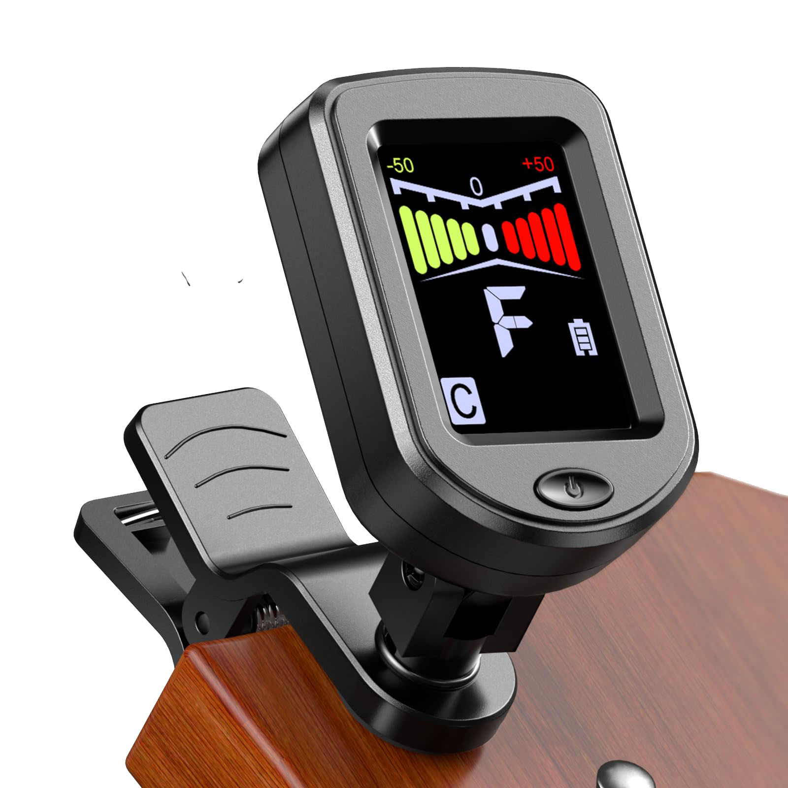 Musical Instrument Bass - Clip-On Guitar Tuner with Regular/Color Screen