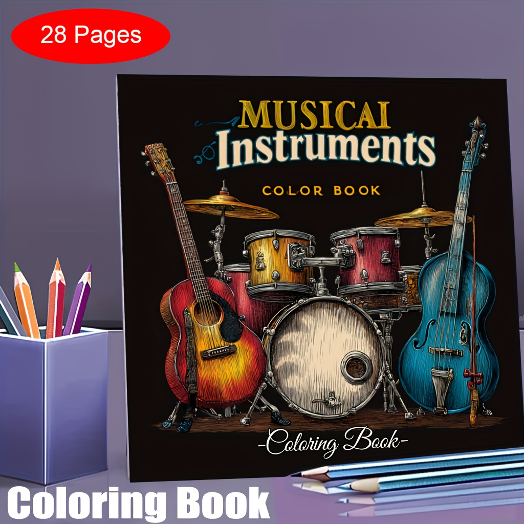 28 Pages Musical Instrument Co - огляд і ціна Musical Instrument Coloring Pages