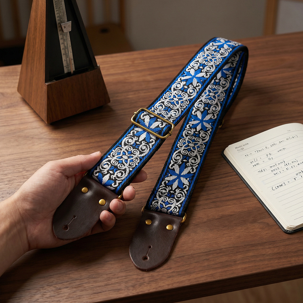 Embroidered Print Guitar Strap - огляд і ціна Musical Instrument Bass