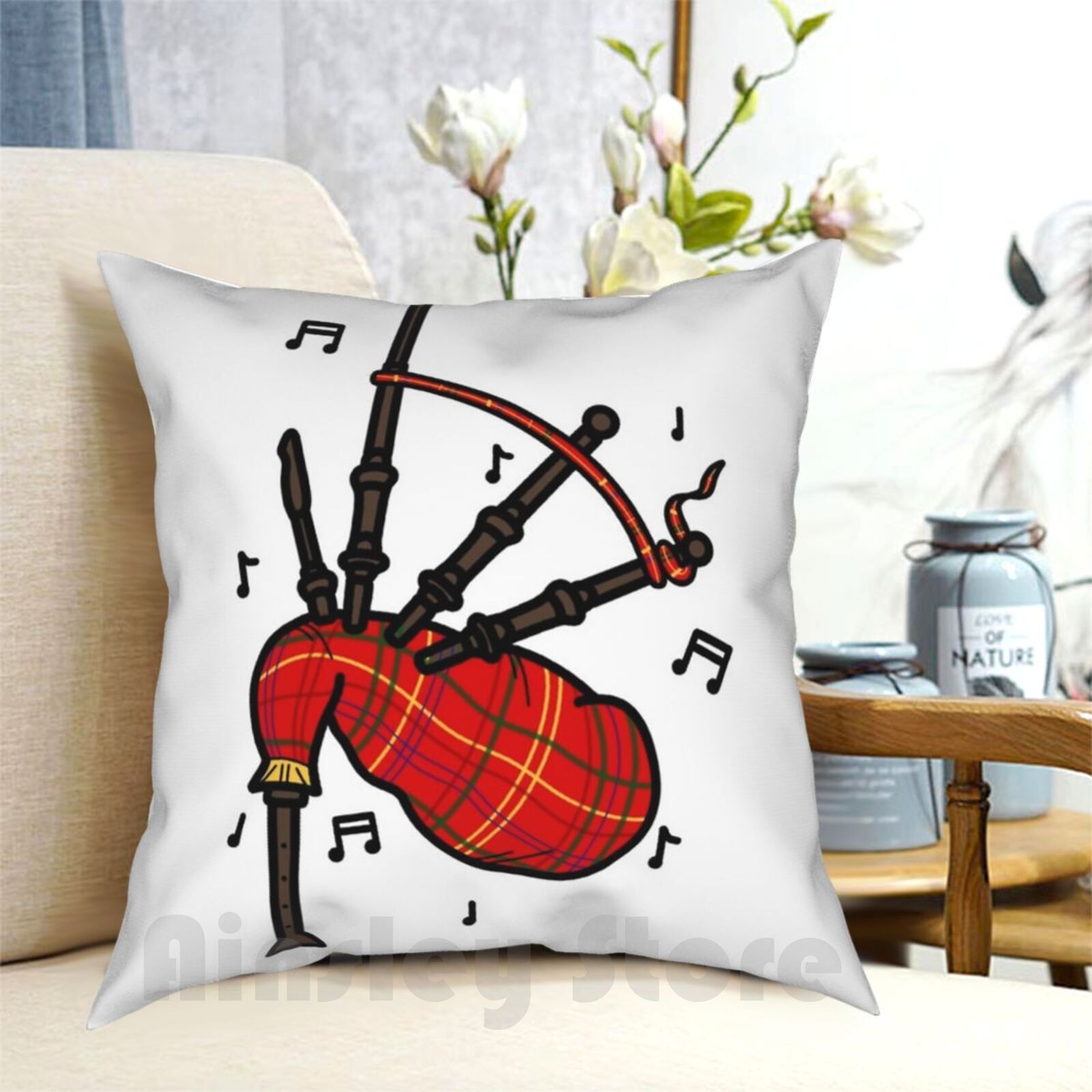 Bagpipes Pillow Case Printed H - огляд і ціна Musical Instrument In Scotland