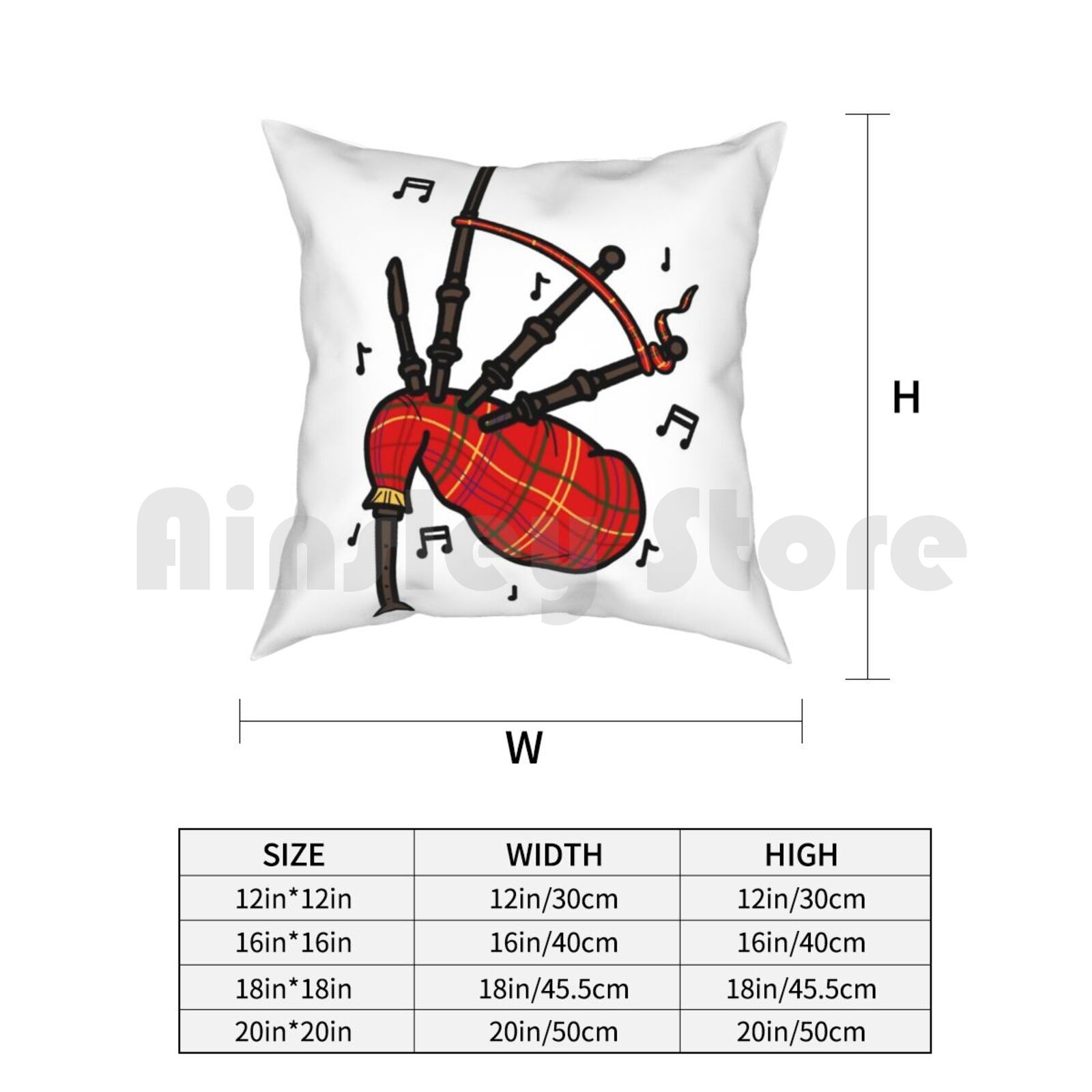 Bagpipes Pillow Case Printed H - огляд і ціна Musical Instrument In Scotland